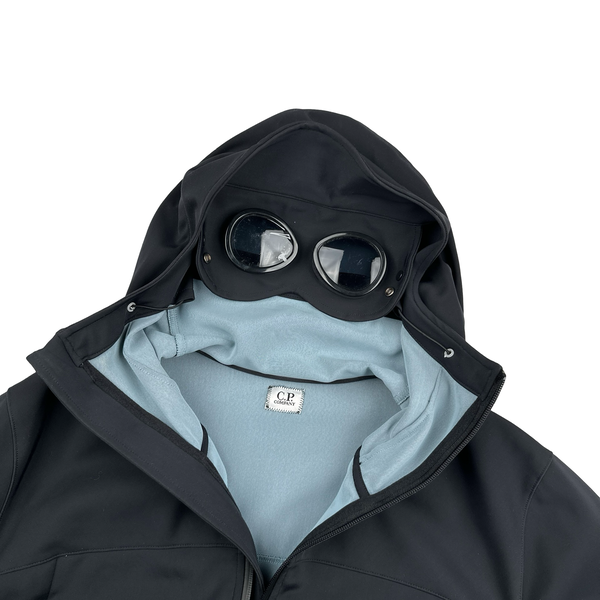 CP Company Navy Light Blue Lining Elastane Blend Goggle Jacket - XL