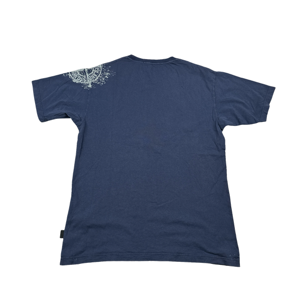 Stone Island 2017 Navy Arm Compass Graphic Logo T Shirt - Medium