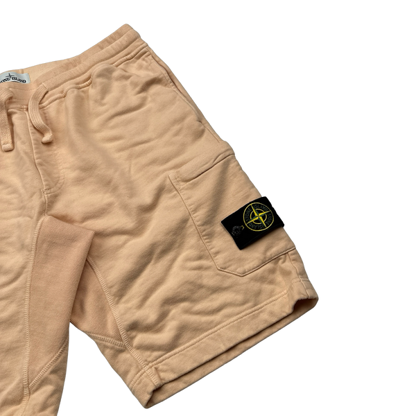 Stone Island 2018 Peach Cotton Fleece Shorts - XL