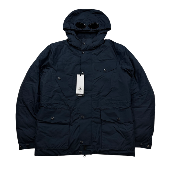 CP Company Navy Micro M Down Filled Goggle Jacket Small
