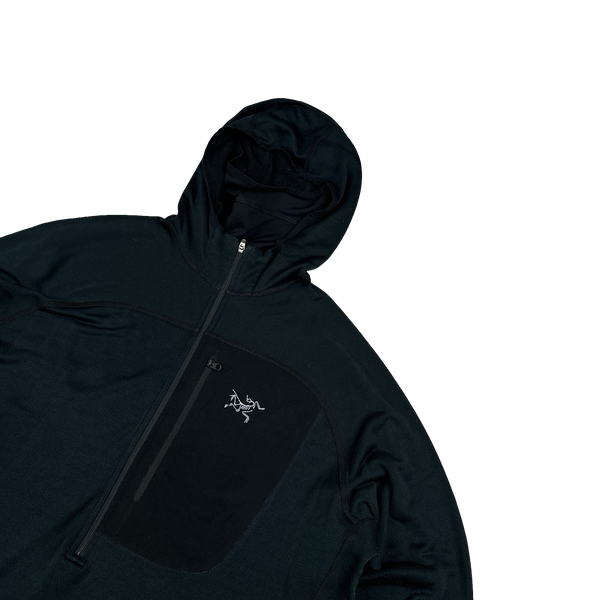 Arcteryx Black Balaclava Stretch Hoodie - Large