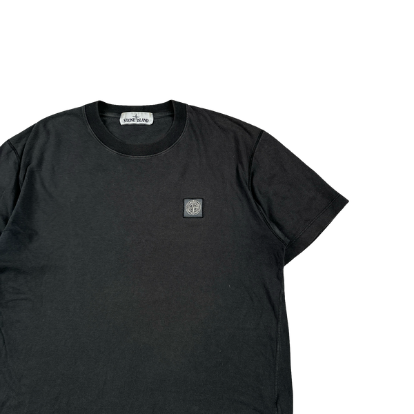 Stone Island 2022 Charcoal Garment Dyed Patch T Shirt - Large