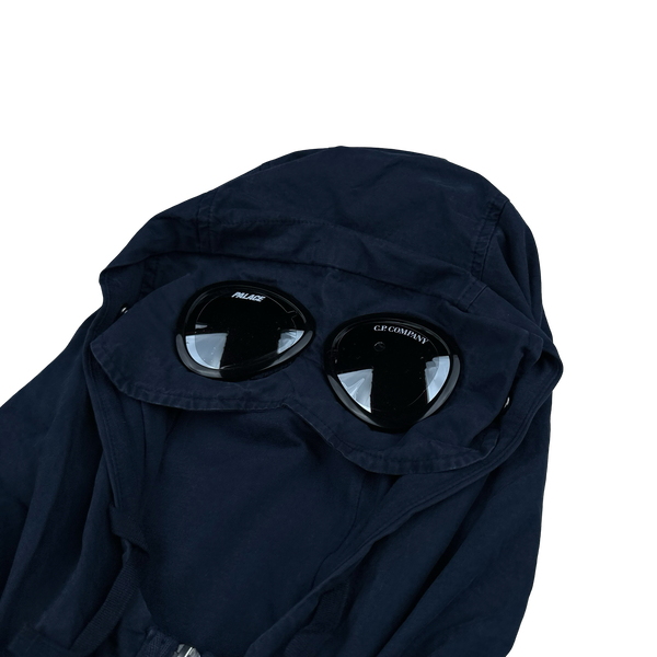 CP Company x Palace Navy Spellout Goggle Hoodie - XL