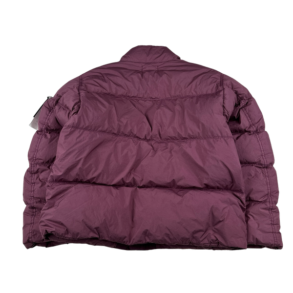 Stone Island 2024 Magenta Crinkle R-NY Down Puffer Jacket - Medium