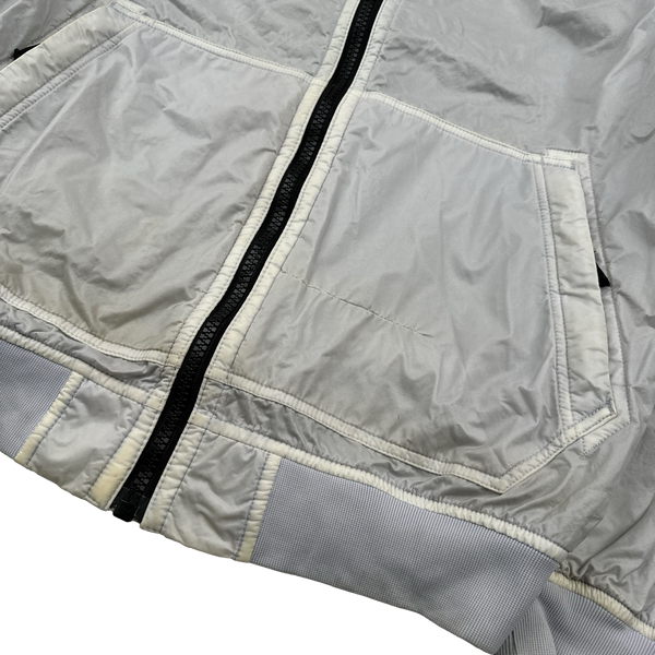 Stone Island 2018 Ice White Lamy Flock Hooded Jacket - Medium