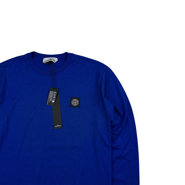Stone Island 2023 Blue Longsleeve Cotton T-Shirt - Medium