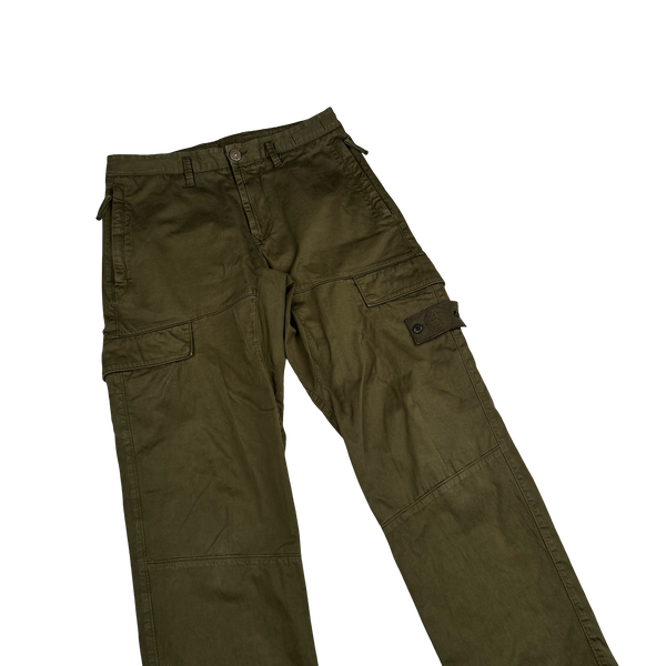 Stone Island 2021 Khaki Ghost Regular Fit Cargo Trousers - 30"