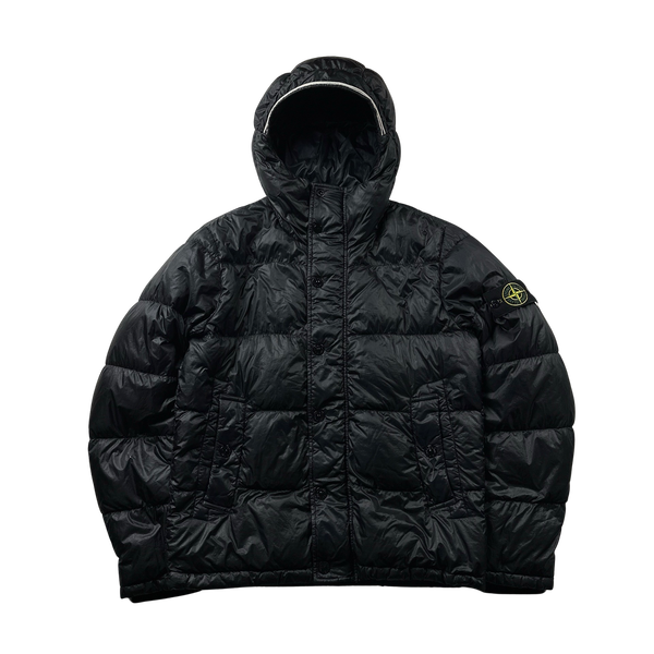 Stone Island 2013 Black Garment Dyed Puffer Jacket - Medium