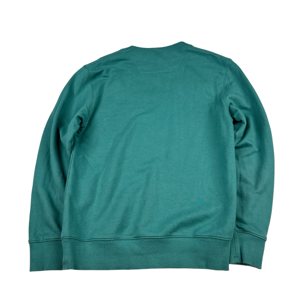 CP Company Teal Spellout Crewneck Sweatshirt - Small