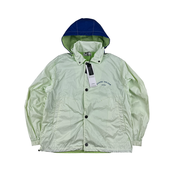 Stone Island Green Prismatico Ripstop Reflective Spellout Jacket - Small - Large