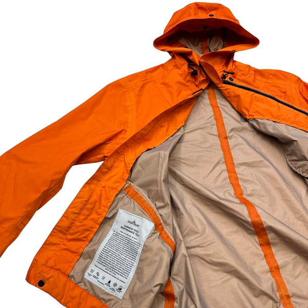 Stone Island 2016 Orange Garment Dyed Performance Tela Jacket - Small