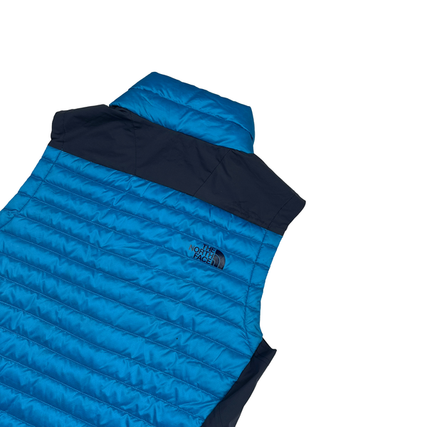 North Face 800 Blue Down Filled/Nylon Puffer Gilet - Small