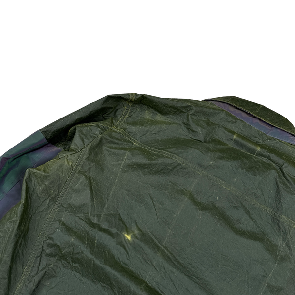 Plurimus Green Reflective Rubber Coated Zipped Overshirt - Large