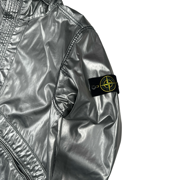 Stone Island Reversible Silver Spaceman Raso Gommato Jacket