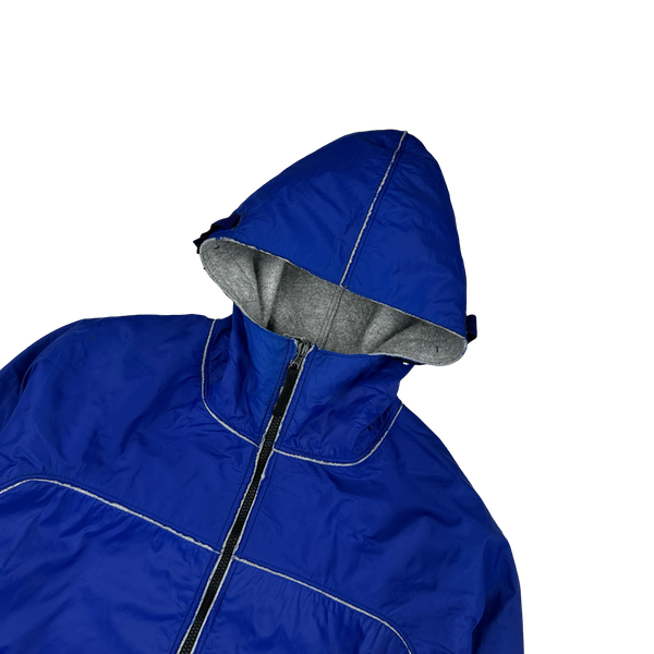 Stone Island 2003 Blue Wool Lined Nylon Shell Jacket - Medium