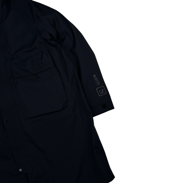CP Company Black Gore G-Type Ripstop Down Lined Long Jacket - XXL