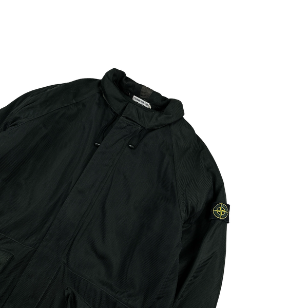 Stone Island Vintage 1996 Emerald Green Boxy Fit Dual Layer Mesh Jacket - XL