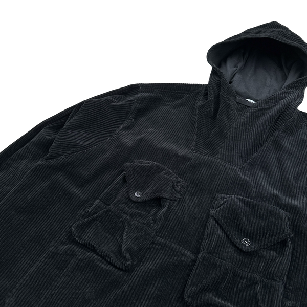 Stone Island 2023 Black Thick Jumbo Corduroy Pullover Smock - XL