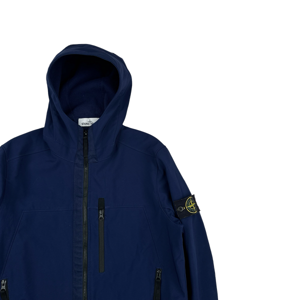 Stone Island 2018 Navy Blue Soft Shell R Jacket - Medium