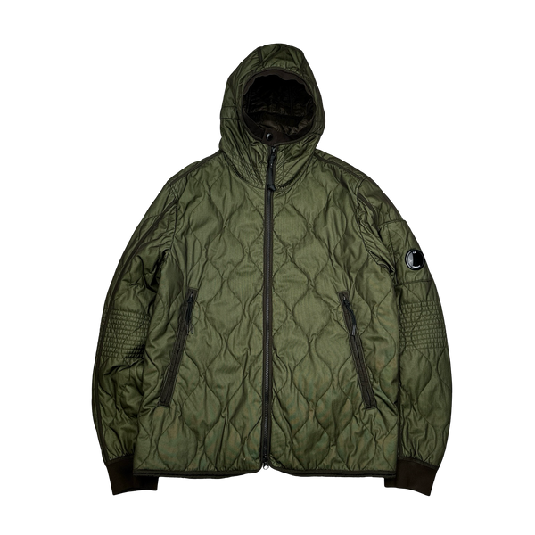 CP Company Green Quilted Bi Mesh Jacket - XL