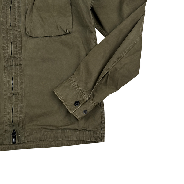 Stone Island 2018 Khaki Cotton Zipped Overshirt - Small