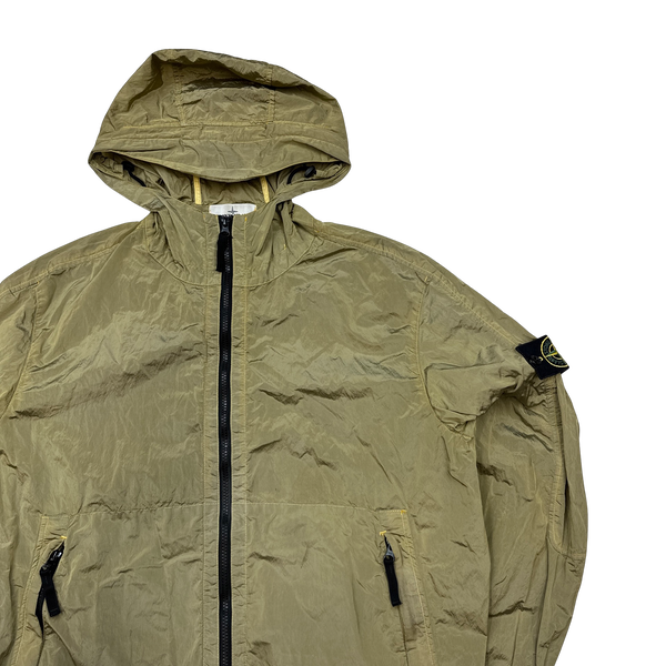 Stone Island 2018 Gold Nylon Metal Watro Hooded Jacket - XL