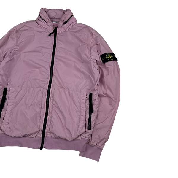 Stone Island 2020 Pink Crinkle Reps Bomber Jacket - Medium