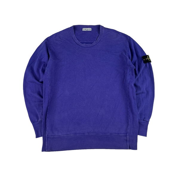 Stone Island 2007 Purple Low Neck Crewneck Jumper - XL