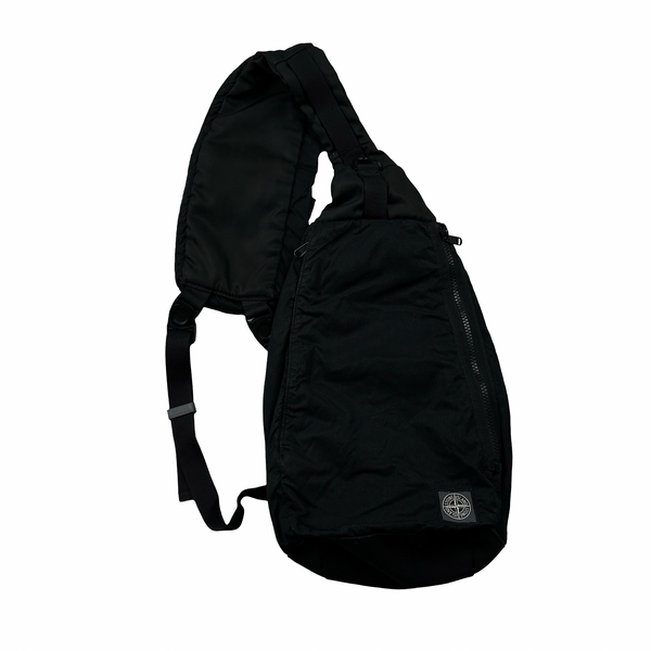 Stone Island 2019 Black Nylon Patch Sling Bag Mat s Island