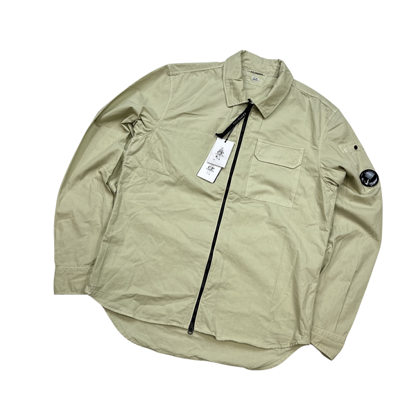 CP Company Yellow Button Up Overshirt - Medium
