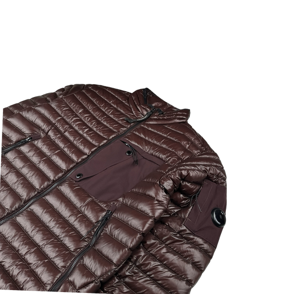 CP Company Burgundy DD Shell Puffer Jacket - Medium