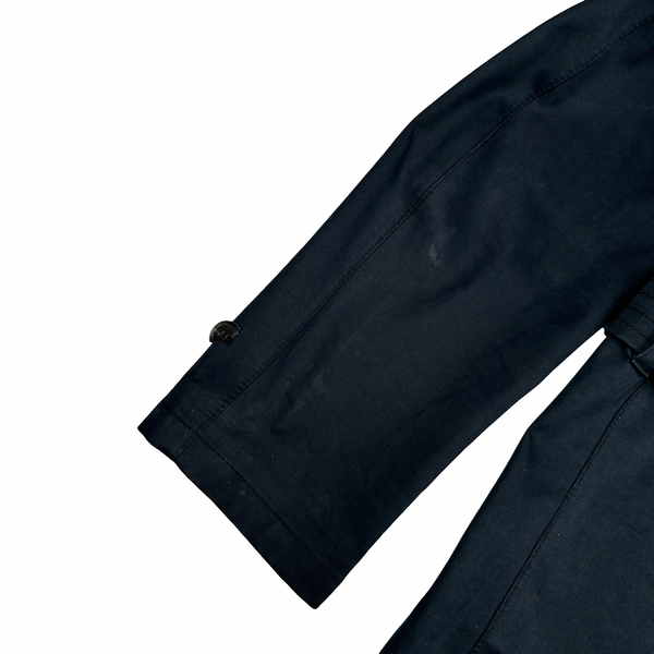 Salvatore Ferragamo Navy Trench Coat Jacket - Large