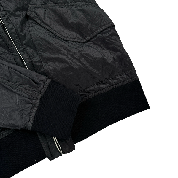 Stone Island 2008 Black Nylon Metal Shimmer Jacket - Small