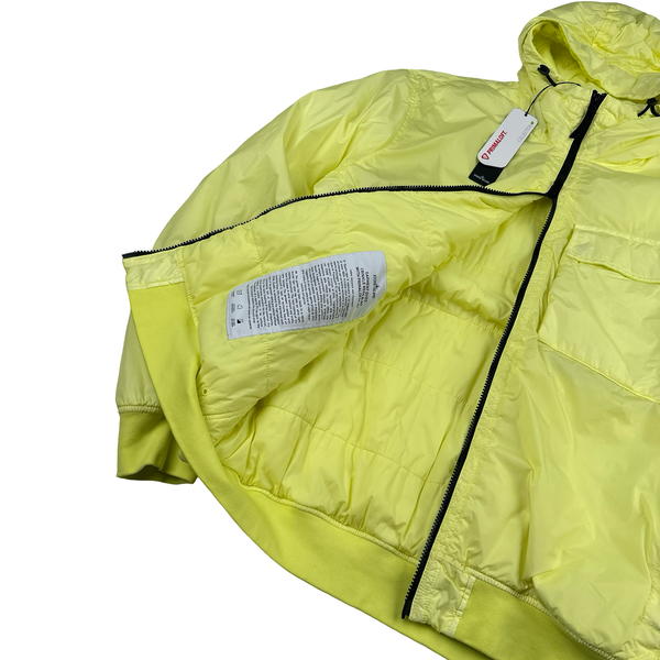 Stone Island 2022 Neon Yellow Crinkle Primaloft Lined Jacket - XL