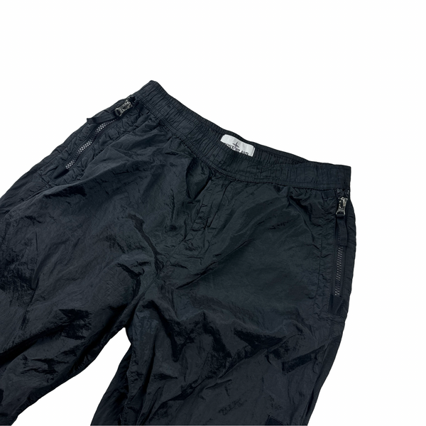 Stone Island 2023 Black Loose Fit Nylon Cargo Trousers - Small