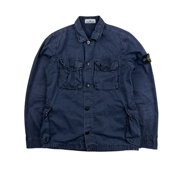 Stone Island 2016 Navy Cotton Overshirt - Medium