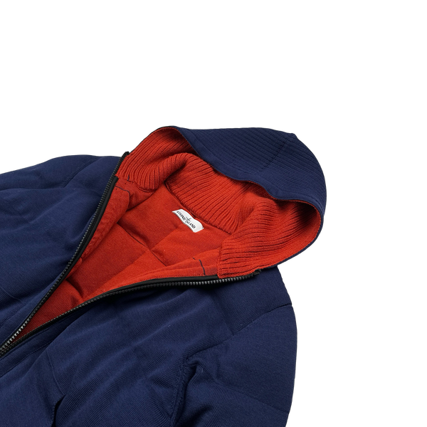 Stone Island 2014 Dark Blue Multi Knit Down Bag Jacket - Medium