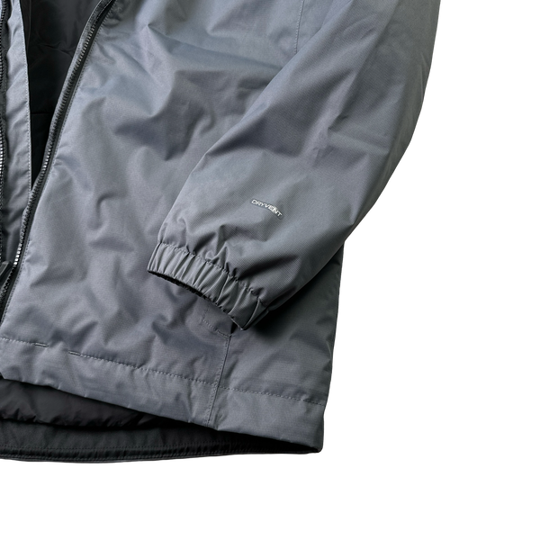 North Face Grey Dryvent Waterproof Long Padded Jacket - Large