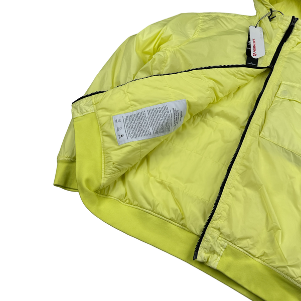 Stone Island 2022 Neon Yellow Crinkle Primaloft Lined Jacket - XL