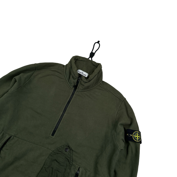 Stone Island 2020 Half Zipped Dark Green Pullover Jumper - XL