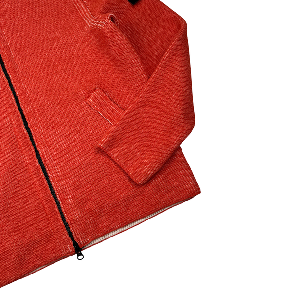 Stone Island 2012 Coral Knit Cotton Blend Lino Flax Zipped Jumper - Large