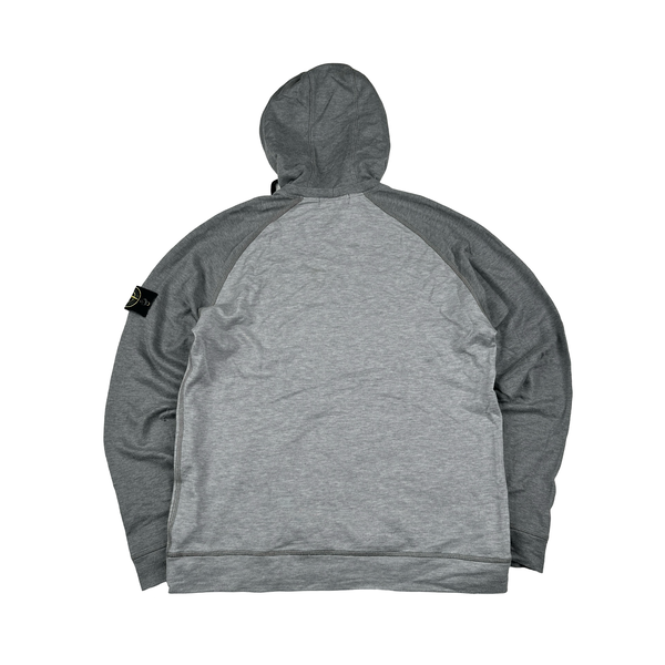 Stone Island 2012 Grey Two Tone Hoodie Jumper - XXL