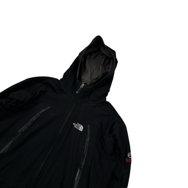 North Face Black Summit Series Soft Shell Apex Fleece Lined Jacket - Large