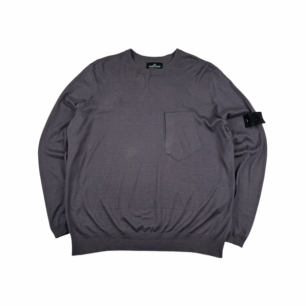 Stone Island 2018 Purple Shadow Project Knitted Crewneck - 3XL