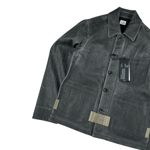 CP Company Grey TOOB Two Spellout Collared Jacket - XS