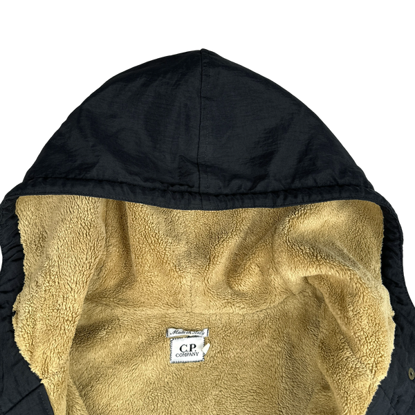 CP Company 1995 Thick Nylon Vintage Fleece Lined Hooded Jacket - Large
