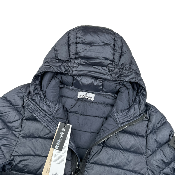 Stone Island 2024 Navy Loom Woven Chambers R-Nylon Down TC Puffer Jacket - Small