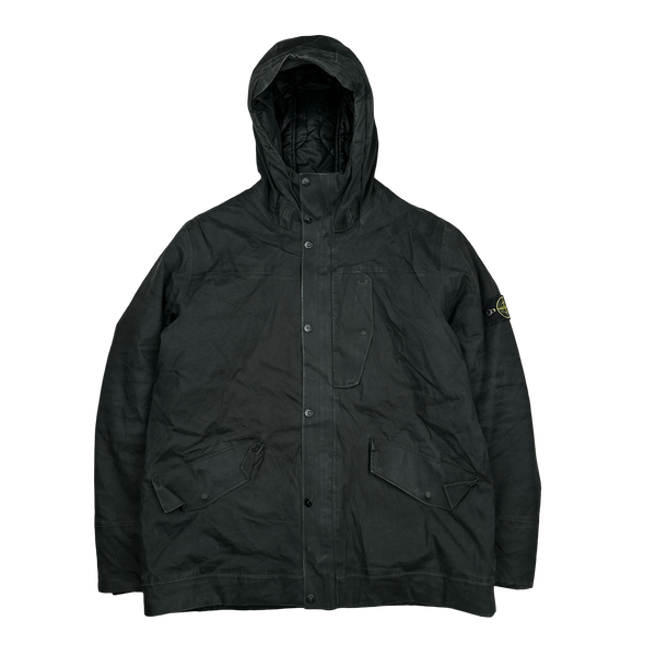 Stone Island 2013 Black 3L Performance Cotton Primaloft Jacket - XXL