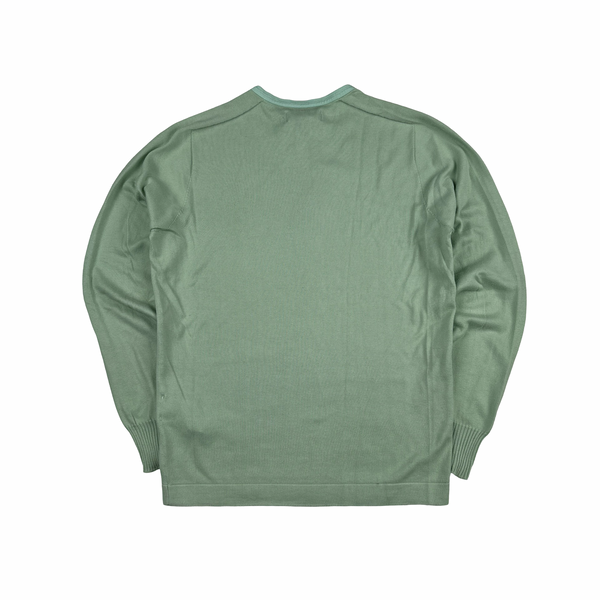 Stone Island 2018 Green Stellina Knit Cotton Crewneck Jumper - Small