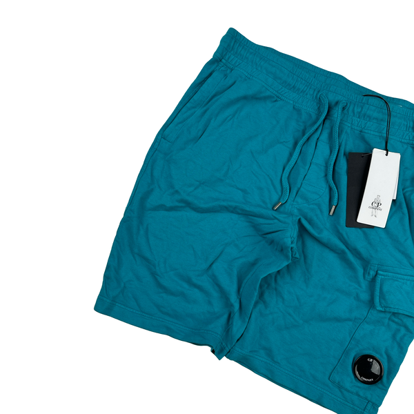 CP Company Turquoise Cotton Lens Viewer Shorts - Medium